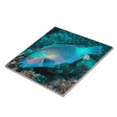 Papegaaivissen Kleurrijke Koraalrif Ocean Fish Tegeltje (Zijkant)