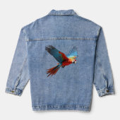 Papegaaivliegen, AI-gegenereerd Denim Jacket (Achterkant)