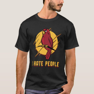 Papegaaivogel Ik haat mensen vogels huisdier dierl T-shirt