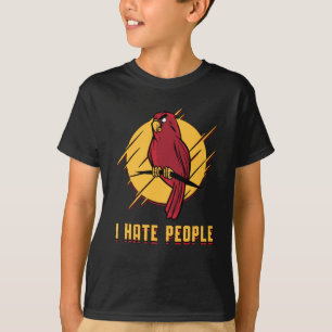 Papegaaivogel Ik haat mensen vogels huisdier dierl T-shirt