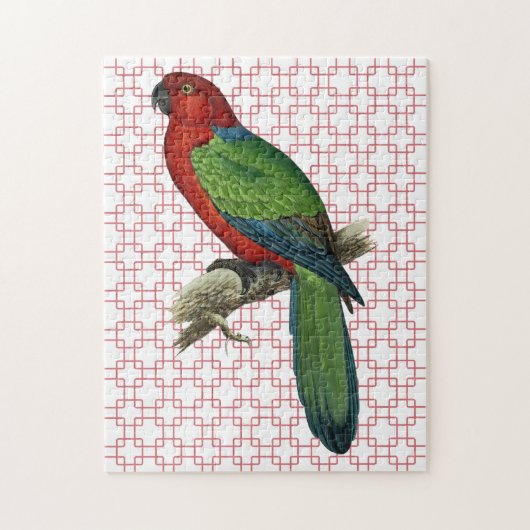  papegaaivogel op Retro Art Legpuzzel (Verticaal)