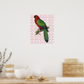  papegaaivogel op Retro Art Poster (Keuken)