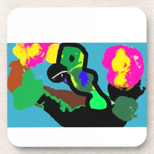 Papegaaivreugde Bier Onderzetter (Voorkant)