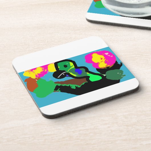 Papegaaivreugde Bier Onderzetter (Linkerzijde)