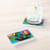 Papegaaivreugde Glazen Onderzetter (Schuin)