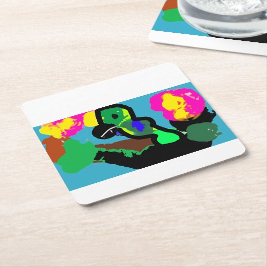 Papegaaivreugde Kartonnen Onderzetters (Schuin)