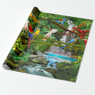 PAPEGAIEN IN PARADIJS CADEAUPAPIER
