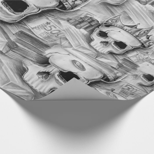 Papel de Embrulho, Rolo 76cm x 180 cm caveira Cadeaupapier (Hoek)