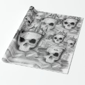 Papel de Embrulho, Rolo 76cm x 180 cm caveira Cadeaupapier (Uitgerold)