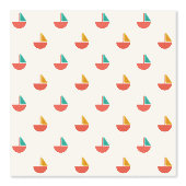 Papel de pared con patrón de barquitos pequeños  behang (Voorkant)
