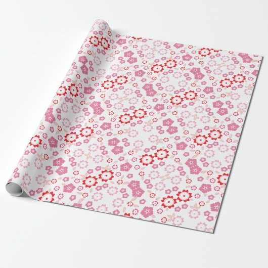 Papel de presente estampa cherry blossom sakura cadeaupapier (Uitgerold)