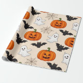 Papel de presente tema halloween cadeaupapier (Uitgerold)