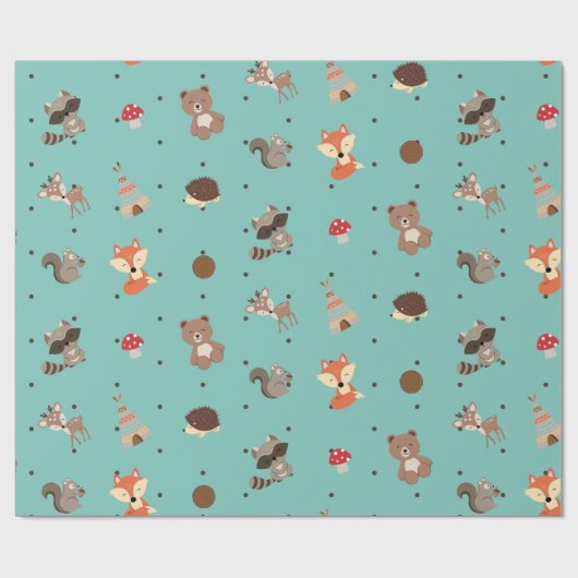 Papel de regalo animalitos del bosque  cadeaupapier (Vlak)