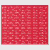 Papel De Regalo Christmas red modern Wrapping Pape Cadeaupapier (Vlak)