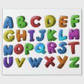papel de regalo con el abecedario cadeaupapier (Vlak)
