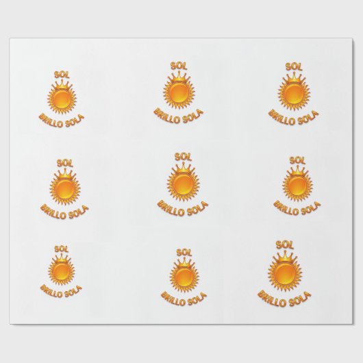 Papel de Regalo con Logo Sol Brillo Sola | Envolto Cadeaupapier (Vlak)