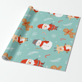 Papel de regalo con motivos navideños cadeaupapier