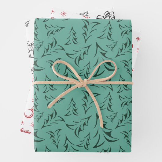 Papel de regalo con motivos navideños inpakpapier vel (In situ)