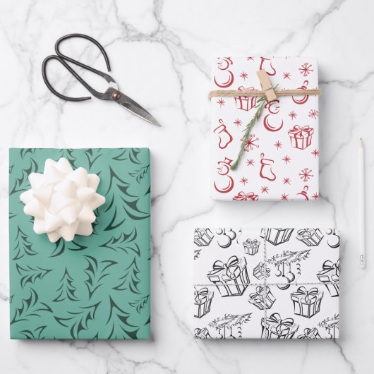 Papel de regalo con motivos navideños inpakpapier vel (Voorkant)