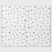 Papel de regalo con patas de perro cadeaupapier (Vlak)