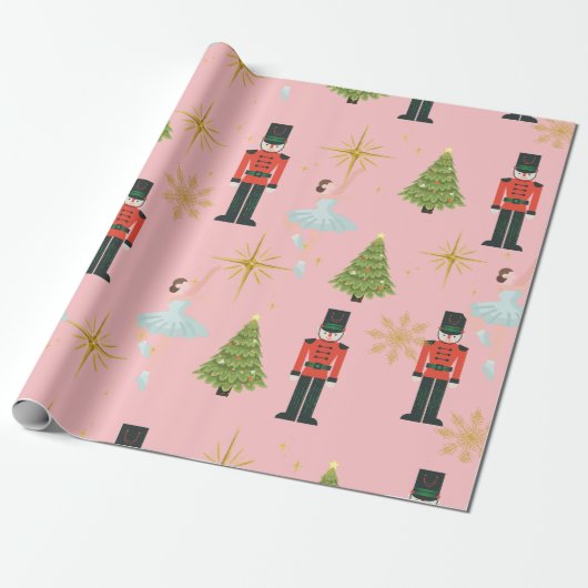Papel de Regalo de Cascanueces y Ballerina Cadeaupapier (Uitgerold)