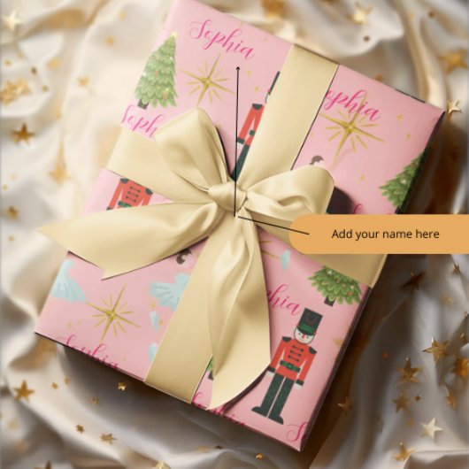 Papel de regalo de Navidad de Cascanueces y Bailar Cadeaupapier