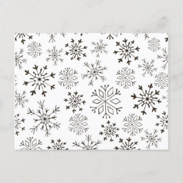 Papel de regalo de Navidad en blanco y negro Briefkaart