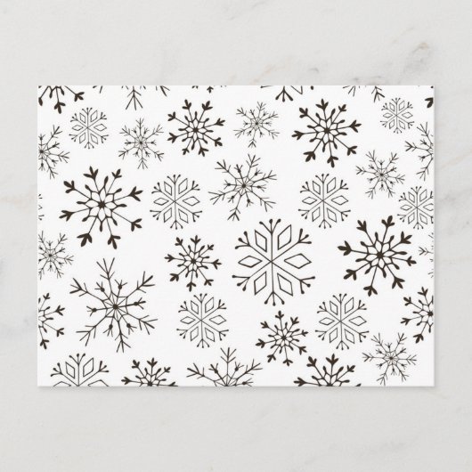 Papel de regalo de Navidad en blanco y negro Briefkaart (Voorkant)