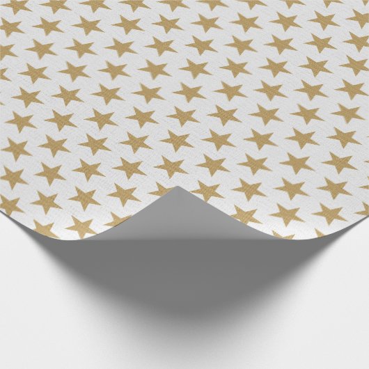 Papel de regalo estrellas doradas cadeaupapier (Hoek)