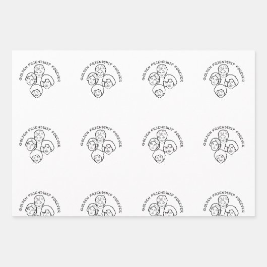 Papel de regalo Golden Friendship Inpakpapier Vel (Voorkant 2)