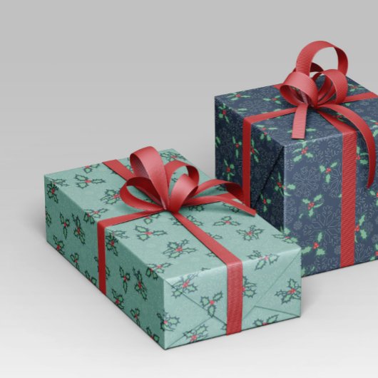 Papel de regalo navidad color turquesa cadeaupapier