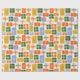 Papel de regalo navideño con estampado de regalito cadeaupapier