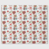 Papel de regalo navideño de cerditos cadeaupapier (Vlak)