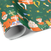 Papel de regalo navideño elfos cadeaupapier (Rol Hoek)