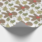 Papel de regalo navideño muñecos de gengibre cadeaupapier (Hoek)
