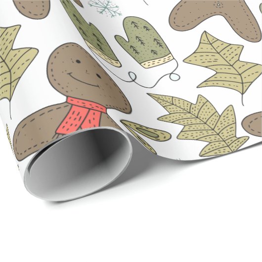 Papel de regalo navideño muñecos de gengibre cadeaupapier (Rol Hoek)