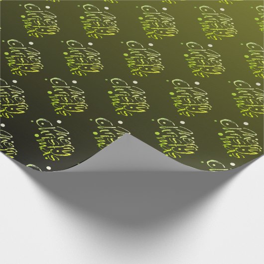 Papel de regalo negro para navidad con verde cadeaupapier (Hoek)
