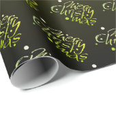 Papel de regalo negro para navidad con verde cadeaupapier (Rol Hoek)