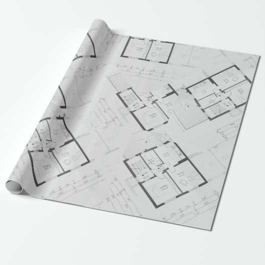 Papel de Regalo Plano de Arquitecto Cadeaupapier (Uitgerold)