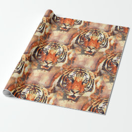 papel de regalo tigre a la acuarela cadeaupapier