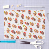 Papel de Seda Branco Com Tema de Coruja Natalina Tissuepapier (Craft)