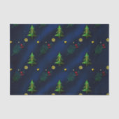 Papel de seda natal fundo azul profundo tissuepapier (Voorkant)