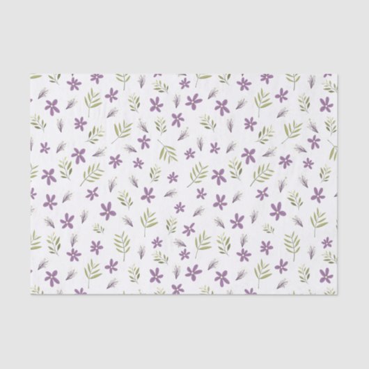Papel de seda Violetas y flores silvestres Tissuepapier (Voorkant)