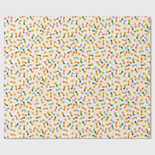 Papel navideño estrellas cadeaupapier (Vlak)