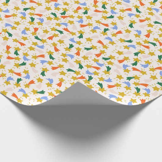 Papel navideño estrellas cadeaupapier (Hoek)
