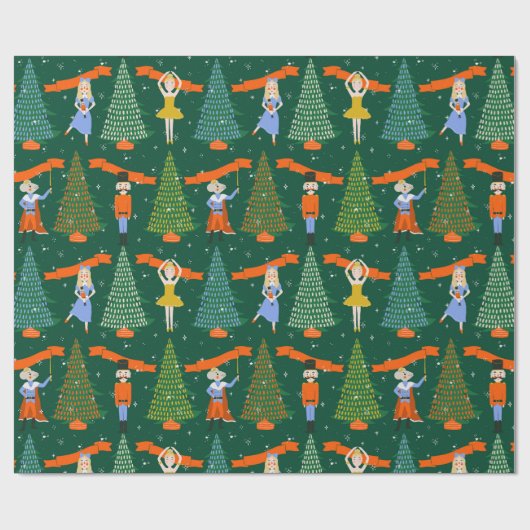 Papel navideño nutcracker cadeaupapier (Vlak)