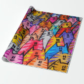 Papel para regalo gatos 05 cadeaupapier (Uitgerold)
