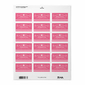 Papel Picado Adresetiketten - Roze Etiket (Full Sheet)
