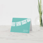 Papel Picado Aqua | Huwelijk dankt u kaardt Bedankkaart (Voorkant)