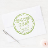 Papel Picado Baby shower Limoen Fiesta Envelope Ronde Sticker (Envelop)